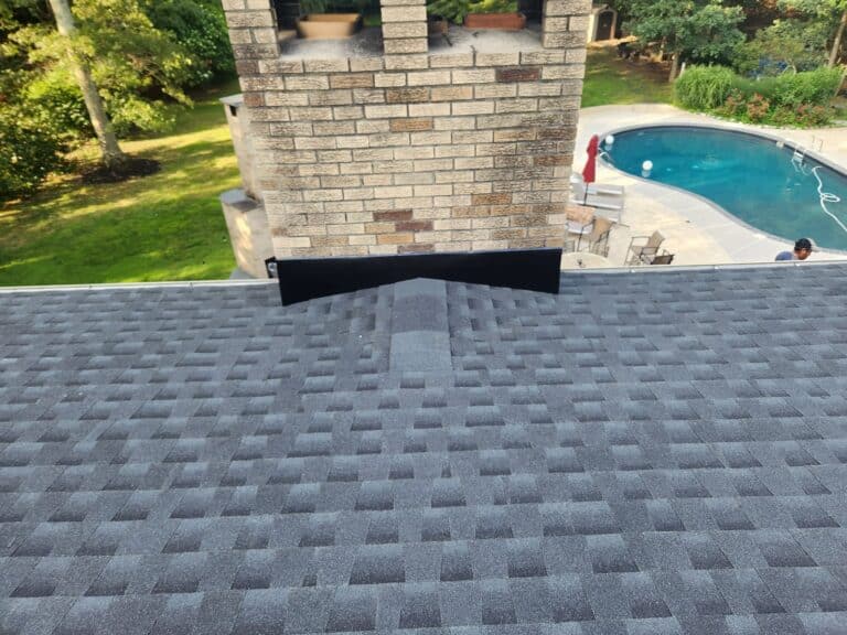 newly laid residential shingle roofing in New Jersey